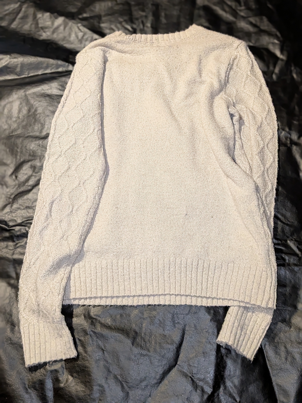 Saint John's Bay Active Cream Cable-Detail Crewneck Sweater